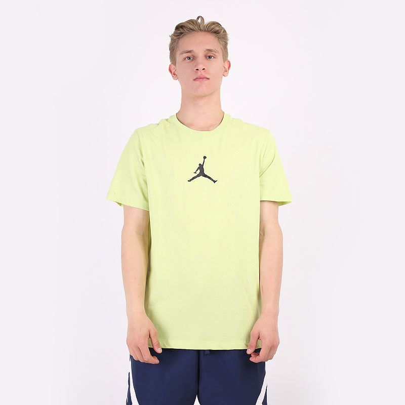 мужская салатовая футболка Jordan Jumpman Dri-FIT CW5190-352 - цена, описание, фото 3